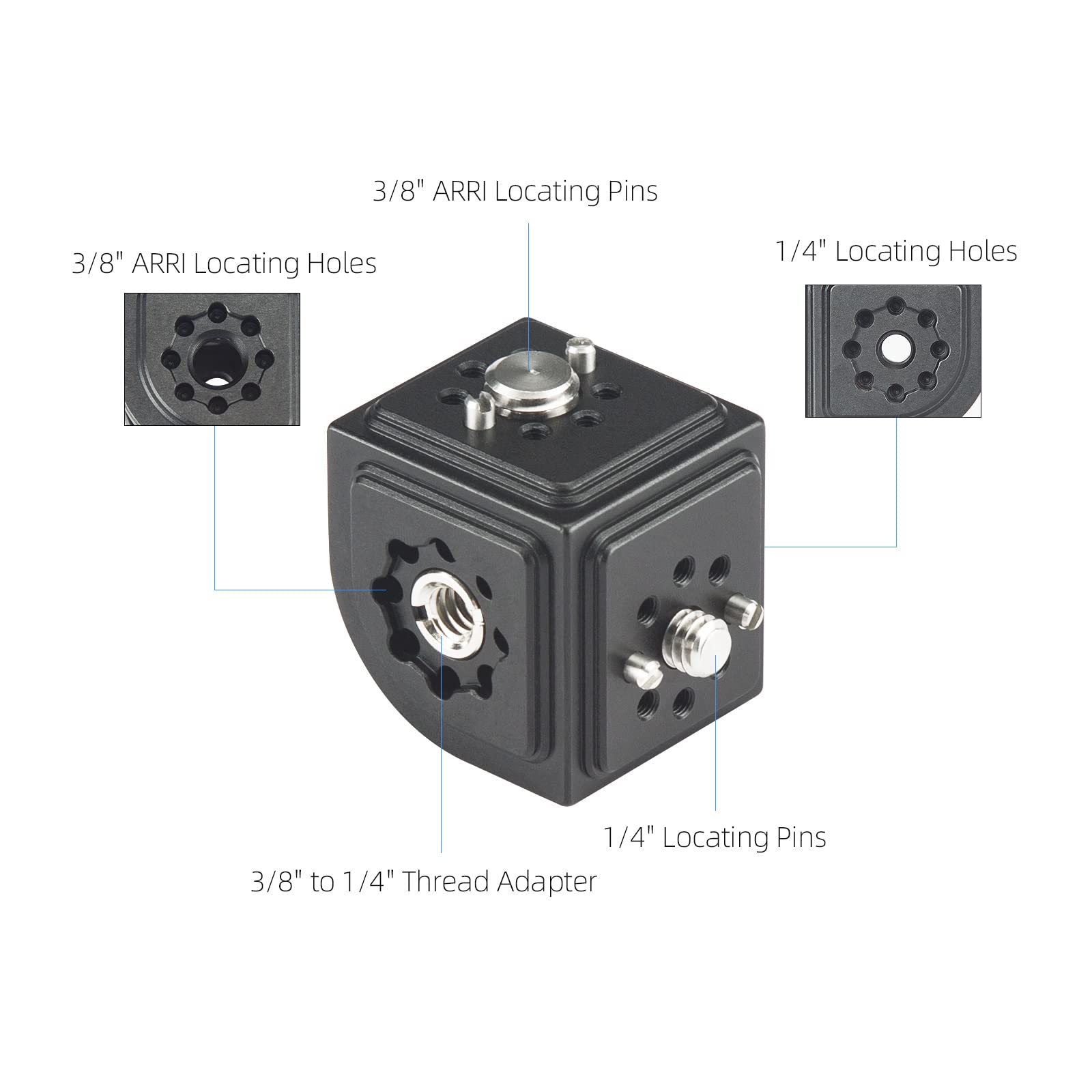 Nitze ARRI Locating Mount Adapter Cube w 3/8
